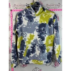 Eco threads pull over sweater Tie-Dye Pullover Hoodie - Yellow, Navy & Gray